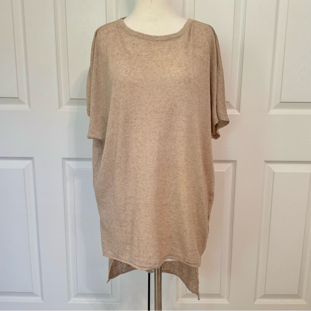 ITALIAN TUNIC SWEATER TAN ONE SIZE FITS MOST